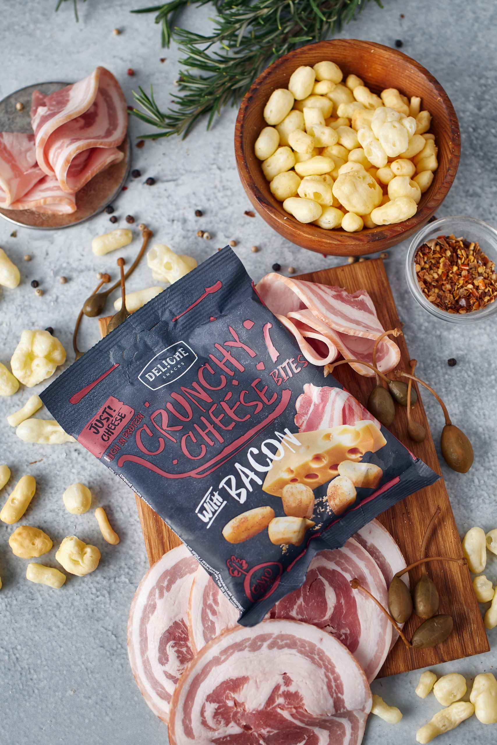 Crunchy Cheese “Deliche” with Bacon